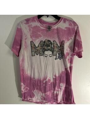 Pink and white tie dye mom life shirt #momlife #hocuspocus